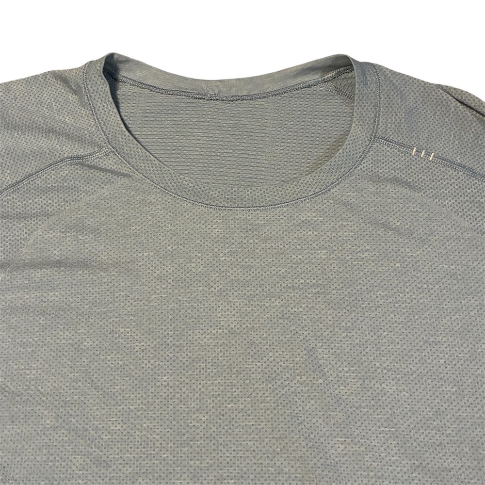Lululemon Metal Vent Tech Short Sleeve Shirt Blue Heather XXL Training Tee